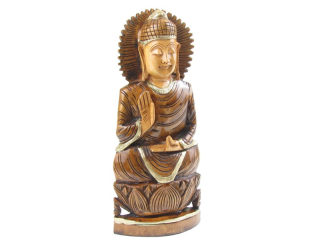 Buddha z mangového dřeva – 20 cm