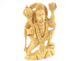 Dřevěný Hanuman z Indie – 15 cm
